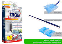 SPOLVERELLO PIUMINO CATTURA POLVERE CON MANICO ALLUNGABILE CON 2 RICARICHE IRGE