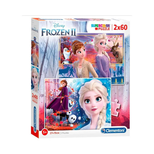 PUZZLE 2x60 FROZEN 2 SUPERCOLOR 21609 CLEMENTONI
