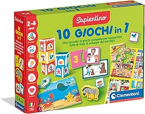 SAPIENTINO 10 GIOCHI IN 1 EDUCATIVI  2-4 ANNI  18153 CLEMENTONI