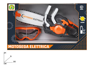ATTREZZI BRICO MOTOSEGA A BATTERIA CON LUCI E SUONI CM.35 MAZ