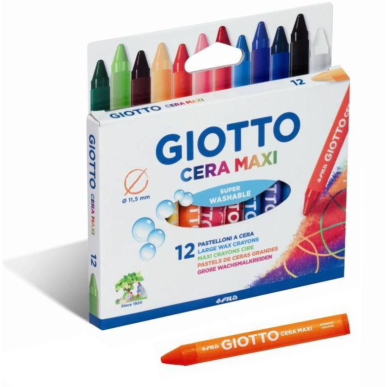 PASTELLI A CERA MAXI DA 12 GIOTTO