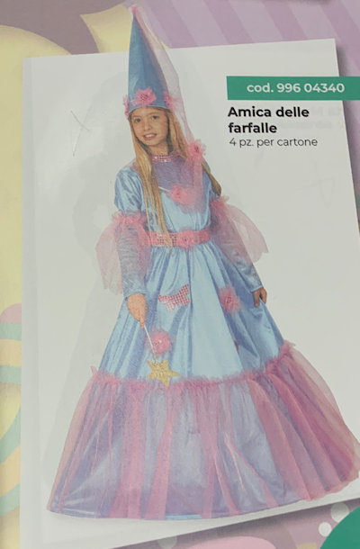 COSTUME FATINA AMICA DELLE FARFALLE