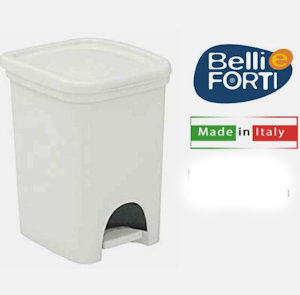 SPAZZATURA PATTUMIERA CON PEDALE 6LT. COLORS BIANCA CM.20x21,5x28,5 BELLI E FOR