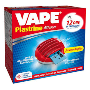 PROTEZIONE AMBIENTE VAPE PIASTRINE DIFFUSORE INSETTICIDA +10 PIASTRINE INCLUS