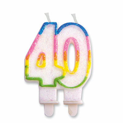 40 ANNI CANDELINA CM.8,5 SWEET BIGPARTY