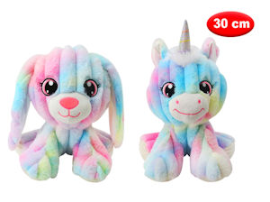 PELUCHE ANIMALI RAINBOW GLAMMY CM.30 MAZ.