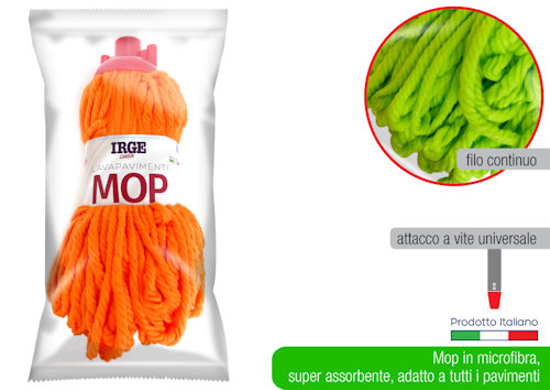 PAVIMENTO MOP RICAMBIO MICROFIBRA 180GR. FILO IRGE