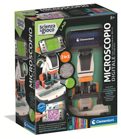 SCIENZA E GIOCO MICROSCOPIO DIGITALEI 8+ ANNI 19387 CLEMENTONI