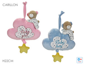 CARILLON PICCOLO ORSETTO SU NUOVOLA IN PELUCHE 611619 GENERAL