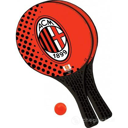 RACCHETTONI PERS. IN PLASTICA A CALCIO MILAN CON PALLINA IN GOMMA 15023 MONDO
