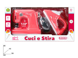 ELETTRODOMESTICO KIT CUCI E STIRA CON MACCHINA DA CUCIRE E FERRO DA STIRO MAZ.