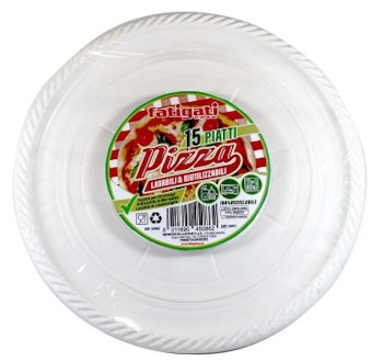 PIATTO PIZZA RIUTILIZZABILE D.33 BIANCO CONF.20PZ. ALMAR