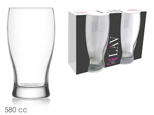 BICCHIERE BIRRA SET. 2PZ.VETRO 580cc. SERIE BELEK 680522 GENERAL