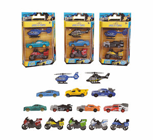 AUTO MODELLINO 1:64 MEZZI IN METALLO CONF.3PZ. IN SCATOLA 41173 ODS