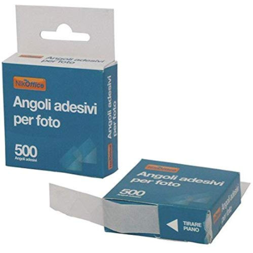 ANGOLI ADESIVI PER FOTO CONF.500PZ. NIKOFFICE