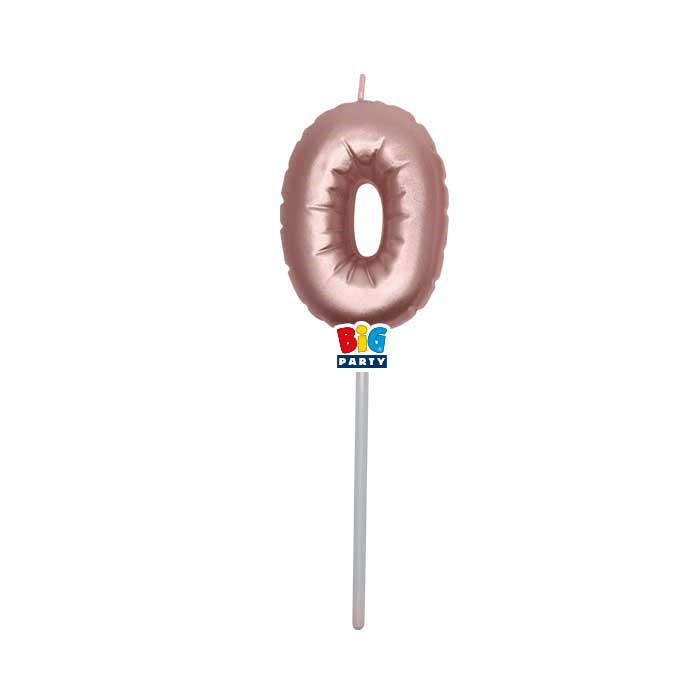 CANDELINA CERA BALLON CM.13 ROSE GOLD METAL N.0 BIGPARTY