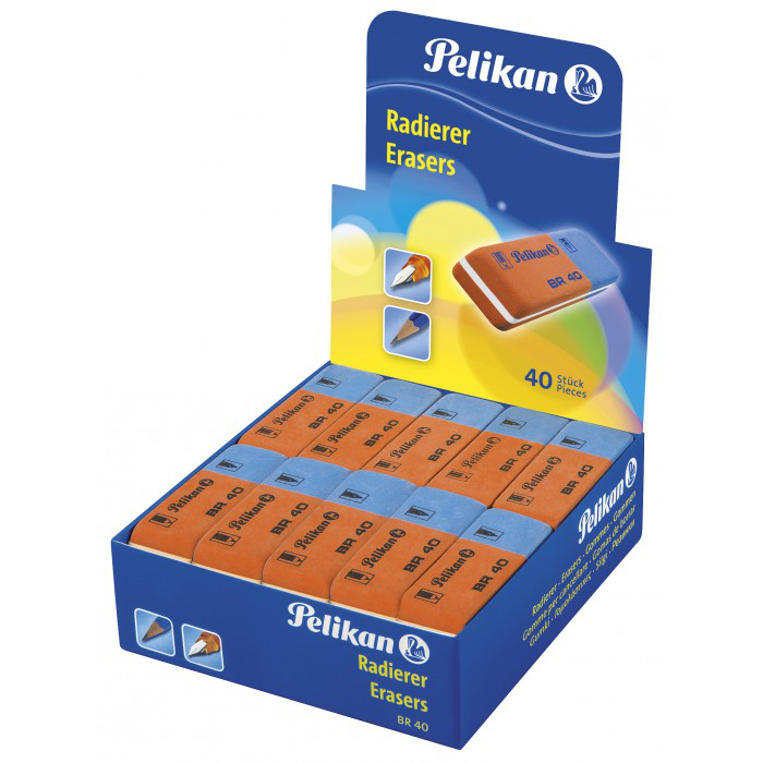 GOMMA PELIKAN ROSSA E BLU BR40 pezzi 40