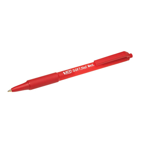PENNA BIC SOFT CLIC GRIP ROSSA PEZZI 12