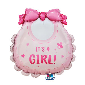 BENVENUTA PALLONCINO MYLAR FORMA BORSA ROSA IT'S A GIRL CM.53x62 BIGPARTY