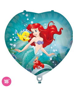 SIRENETTA ARIEL PALLONCINO MYLAR SAGOMA CUORE 18 POLLICI ROCCA