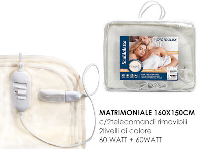 SCALDALETTO MATRIMONIALE CM.160x150 CON 2 TELECOMANDI 516805 GENERAL