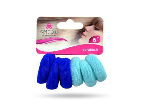 CAPELLI ELASTICI MINI FANCY COLOR FLUO CONF.6PZ. SETABLU