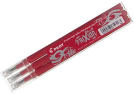 PENNA CANCELLABILE PILOT FRIXION SOLO REFIL ROSSO CONF.3pz