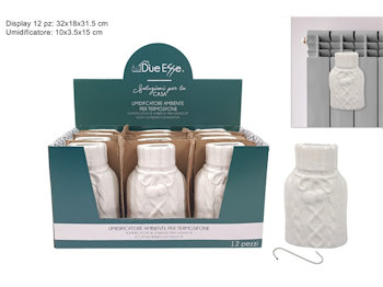 UMIDIFICATORE CALORIFERO IN CERAMICA BIANCO SAGOMATO MAGLIONE CM.10x15 DUESSE