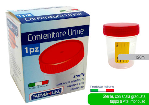 MONOUSO CONTENITORE PER URINE STERILE 120ML. FARMALINE