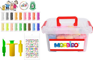 PLASTILINA MORBIDO' IN BAULETTO 18 SALSICCIOTTI 50GR. CON ACCESSORI EOLD.