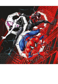 SPIDERMAN TOVAGLIOLI IN CARTA CM.33x33 CONF.20PZ. BIGI