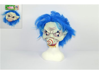MASCHERA MOSTRI IN GOMMA MOSTRO MEZZA FACCIA CON CAPELLI