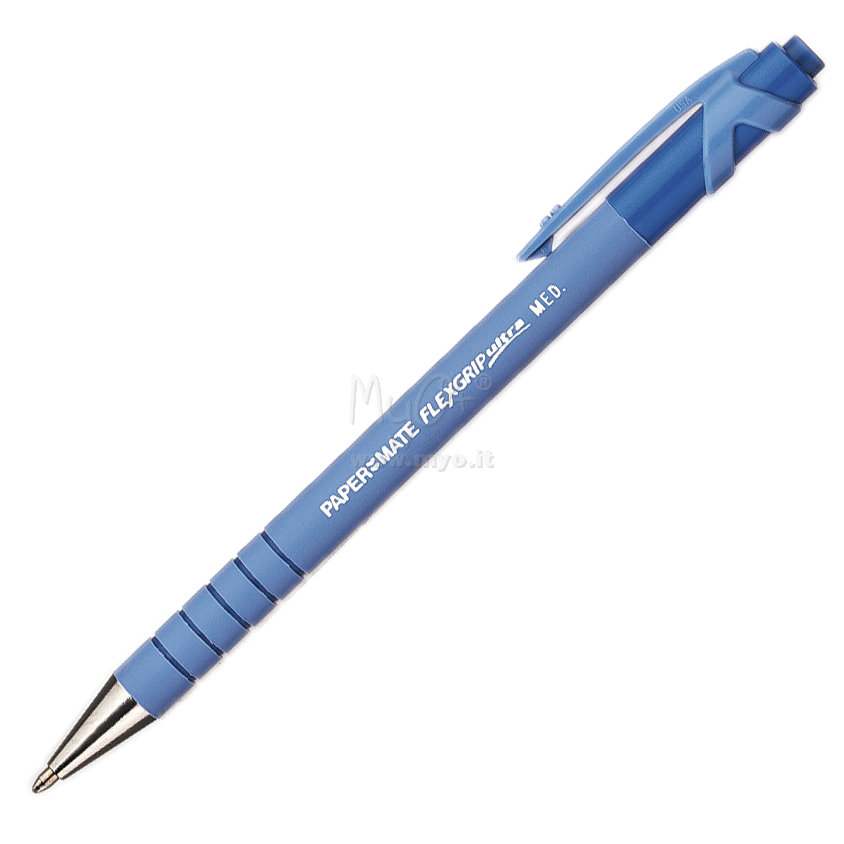 PENNA PAPERMATE FLEXGRIP ULTRA A SCATTO BLU pezzi 12