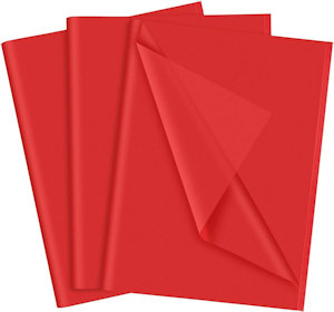 CARTA VELINA IN FOGLI CONFEZIONE 24FF CM.50x76 DA 20GR. ROSSO