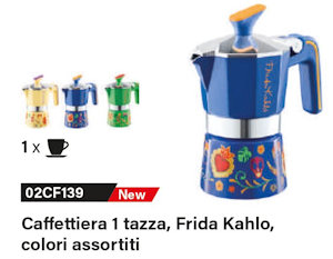 CAFFETTIERA 1 TAZZA FRIDA KAHLO COLOR 02CF139 PEDRINI