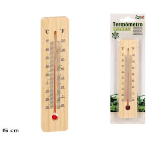 TERMOMETRO IN LEGNO CM.H.CM15 SU BLISTER GERIMPORT