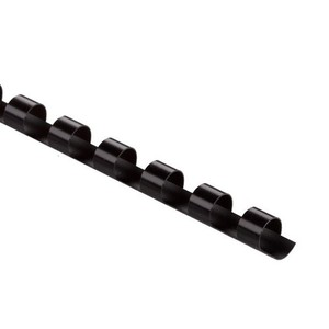 DORSETTO SPIRALE RILEGAFOGLI 8mm NERO CAPACITA' 40ff. CONF.100PZ. NIKOFFICE