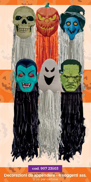 HALLOWEEN ACCESSORI FESTA FESTONI DECORAZIONI IN CARTA DA APPENDERE