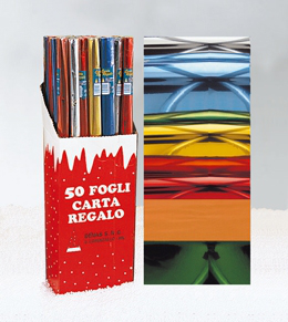 CARTA REGALO cm.70x100 IN ROTOLO ARGENTO METALLIZZATO V-5029A EURONATALE