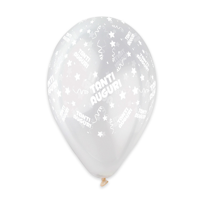 FESTA TANTI AUGURI CRYSTAL PALLONCINI ALL AROUND D.12 CM.30 CONF.50PZ. BIGPARTY