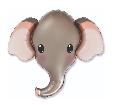 PALLONCINO MYLAR SAGOMA ANIMALETTO TESTA ELEFANTINO