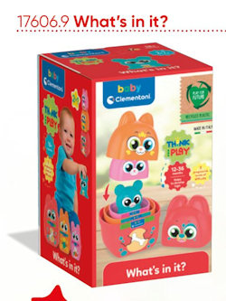 BABY GIOCO MONTESSORI WHAT'S INSIDE? 18+ MESI 17606 CLEMENTONI