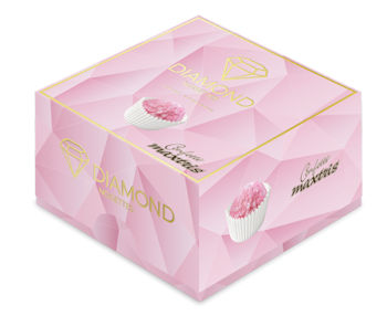 CONFETTI MAXTRIS DIAMOND 500GR. CON NOCCIOLA TOSTATA ROSA CON CRISTALLI DI ZU