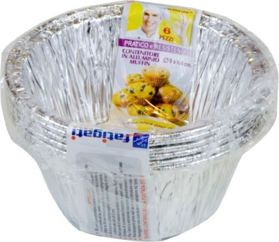 STAMPO MUFFIN IN ALLUMINIO D.9x4 CONF.6PZ. FATIGATI