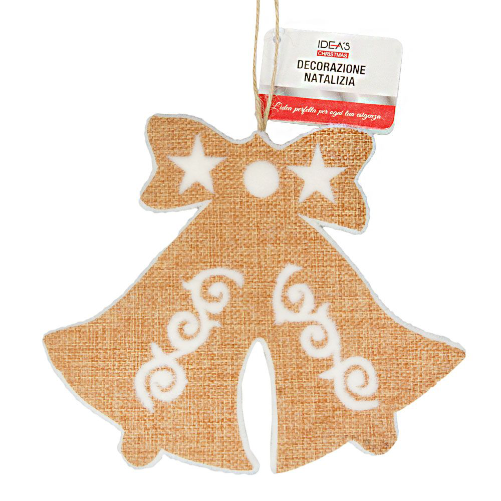 APPENDINO CAMPANA CON JUTA DECORATO CM.14x17 IDEA'S 92516