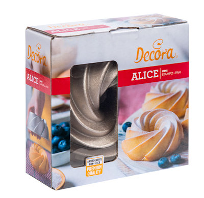 STAMPO ALICE MINI IN ALLUMINIO PRESSOFUSO CM.10xH.5 DECORA