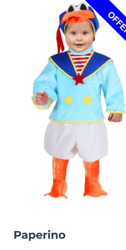 COSTUME BABY 07/9 MESI PAPERINO DI PEGASUS 5083