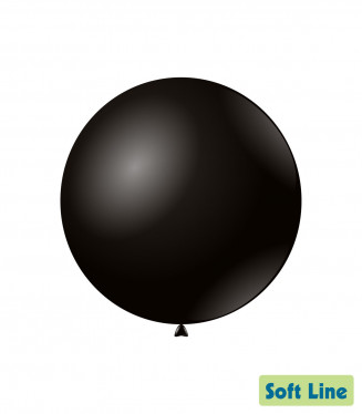 PALLONCINI 18 POLLICI CM.46 NERI 128 CONF.20PZ. SOFT LINE PASTELLO