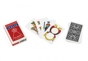 CARTE DA GIOCO NAPOLETANE ITALIA ASTUCCIO ROSSO DAL NEGRO