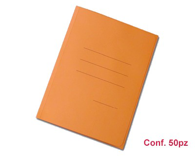 CARTELLA IN CARTONCINO 3 LEMBI 200gr. ARANCIO PEZZI 50